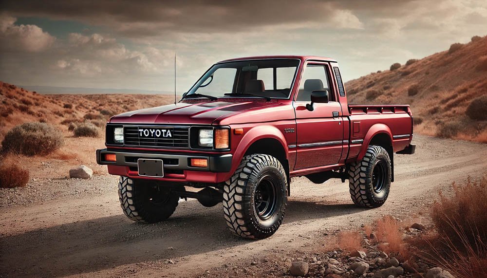 1991 Toyota Pickup Red color